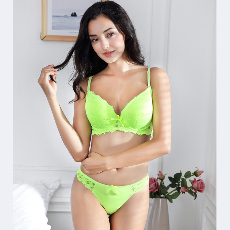 Women's Bra Set, Push-Up, Sexy, Seamless, Alluring Lace, Side Support, Thin Cup, Plus Size Lingerie, Panties, T-Back Women's Bra Set, Push-Up, Sexy, Seamless, Alluring Lace, Side Support, Thin Cup, Plus Size Lingerie, Panties, T-Back