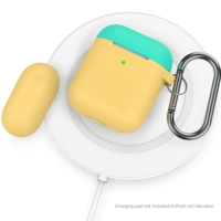 AirPods1/2 [Двойная крышка крюк] желтый + зеленый
