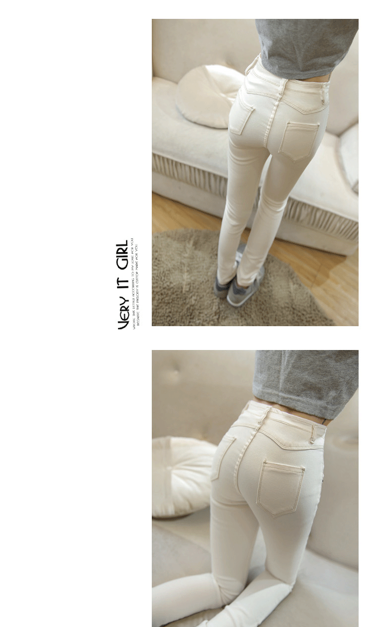 Quần legging trắng nữ mặc cộng với quần nhung thu đông 2018 mới quần lửng cạp cao cạp cao áo sơ mi voan kiểu hàn quốc