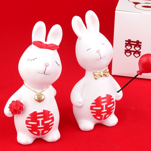 Кролик для влюбленных, декор для гостиной, год кролика, простой и элегантный дизайн, легкий роскошный стиль, свадебный подарок