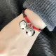 Nguyên bản chuông bạc điều chỉnh trang sức may mắn đỏ dây bạn gái đôi quà tặng phụ kiện vòng tay nữ vòng chân - Vòng chân