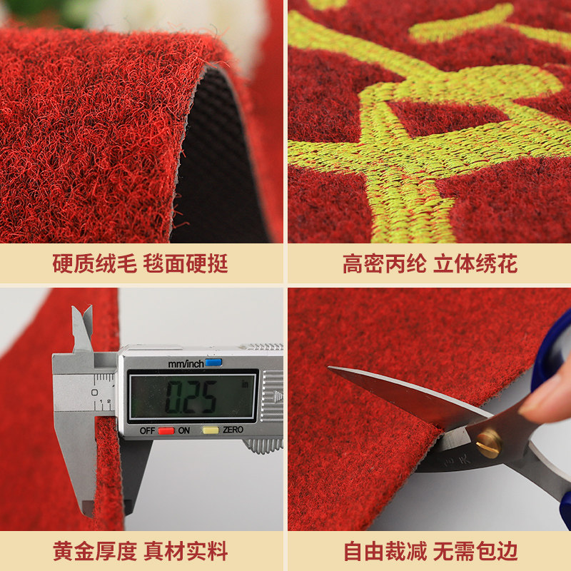 进门地垫红色高级感,防滑耐脏脚垫如何选?-家用脚垫-淘宝好物网