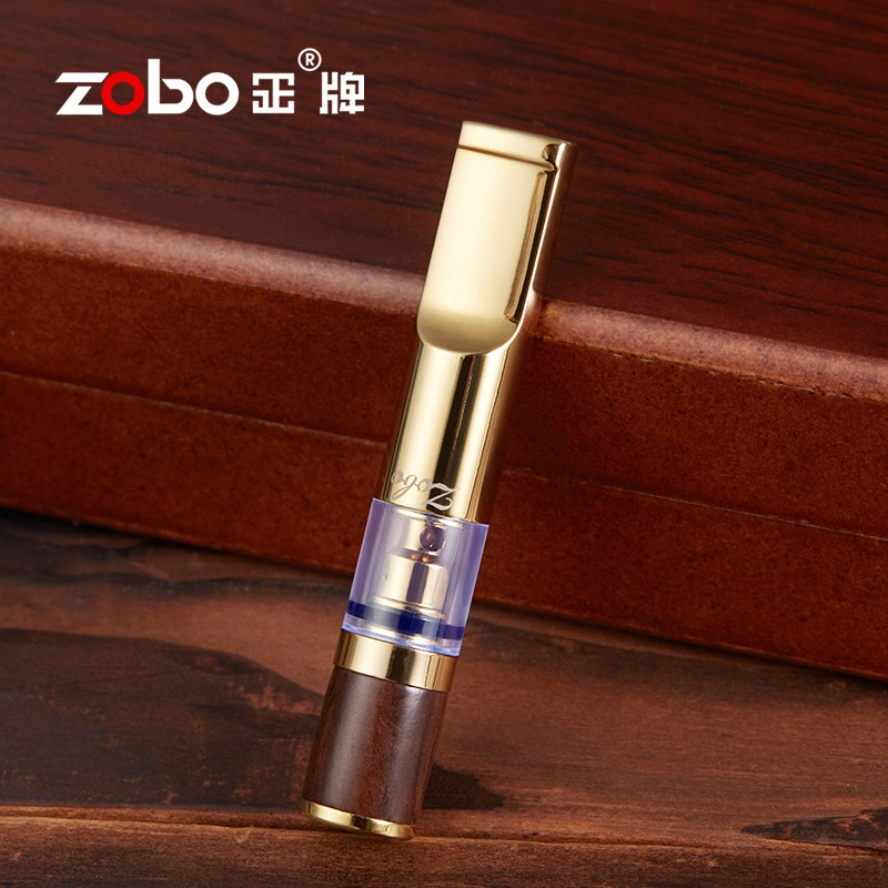 zobo positive plate cigarette holder microporous filter circulating type washable male and female sandalwood solid wood microporous filter tobacco