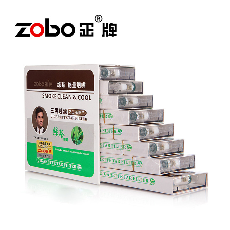 ZOBO positive plate Abandonment Type Cigarette Holder Green Tea Energy Essence Filter Disposable men's cigarettes Cigarettes Net Smoke Appliances