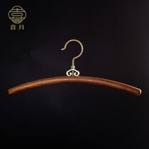 Mid-festive Red Wood Cold Hanger Son Home Clothing Shop Brace Hanging Clothes Upscale Solid Wood Anti-Slip No Mark Containing Retro
