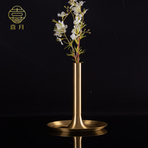 Joymoon New Chinese small vase ins light and luxurious wind swinging pieces Living room table Tea Room Zen Fancy Flower Arrangement Dry Flower