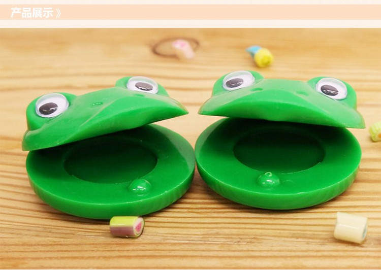 Chi Mei ếch nhựa castanets Đồ chơi bộ gõ cho trẻ em Đồ chơi hoạt hình ếch Allegro Đồ chơi giáo dục sớm cho trẻ em - Đồ chơi nhạc cụ cho trẻ em đàn gỗ cho bé