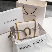 Hong Kong leather Bacchus bag womens 2021 new fashion high-end sense of foreign style joker shoulder messenger chain bag