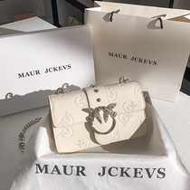 Hong Kong leather swallow bag women 2021 new fashion summer fashion shoulder messenger bag chain small square bag