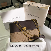 Hong Kong leather printing stray bag 2021 new fashion large capacity shoulder messenger chain armpit bag for women