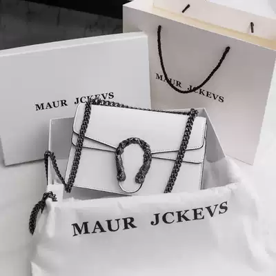 Hong Kong MaurJckevs leather Bacchus bag female 2021 new trendy fashion all-match one shoulder messenger chain bag