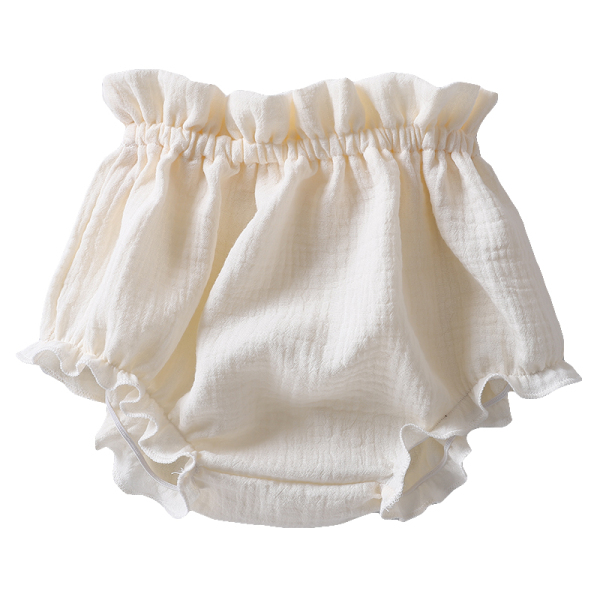 Pp Baby Summer Pure Cotton Thin Beige Base Shorts — 4