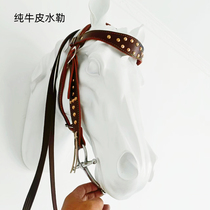 Water Le bridle cowhide water Le set stainless steel mouth iron saddle saddle equestrian outdoor