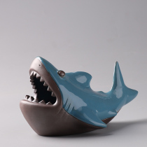 Ceramic shark dolphin animal ceramic ashtray creative personality coffee table car fashion ashtray