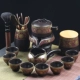 Black Glaze красная выставка цветок Lazy Tea Set 8 стаканов+чайная банка+чайная церемония