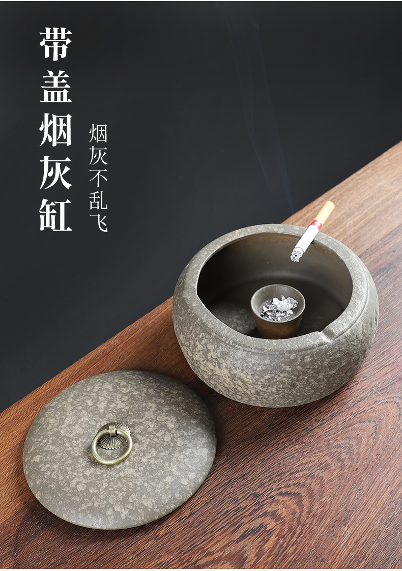 The ashtray creative move wind large living room home office European fashion ceramic ashtray