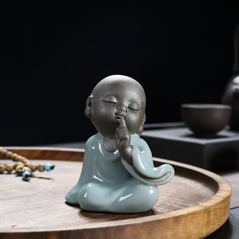 Creative furnishing articles pet boutique violet arenaceous the young monk tea to keep tea tea tea tea accessories household elder brother up play fun