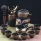 Black Glaze Red выставка цветок Lazy Tea Set 8 стаканов+чайная церемония