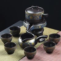 Черный глазурованный синий выставка цветок Lazy Tea Set 6 стаканов