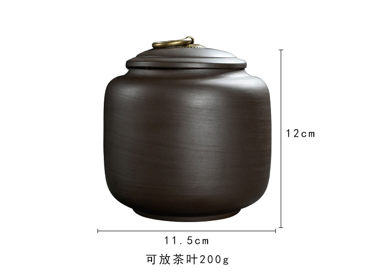 Large violet arenaceous caddy fixings storage tank in pu save tea tea POTS awake ceramic seal storage tank household packing box