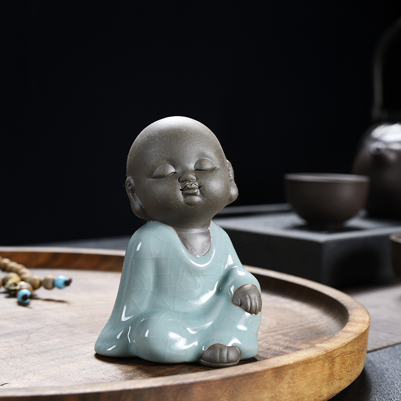 Creative furnishing articles pet boutique violet arenaceous the young monk tea to keep tea tea tea tea accessories household elder brother up play fun