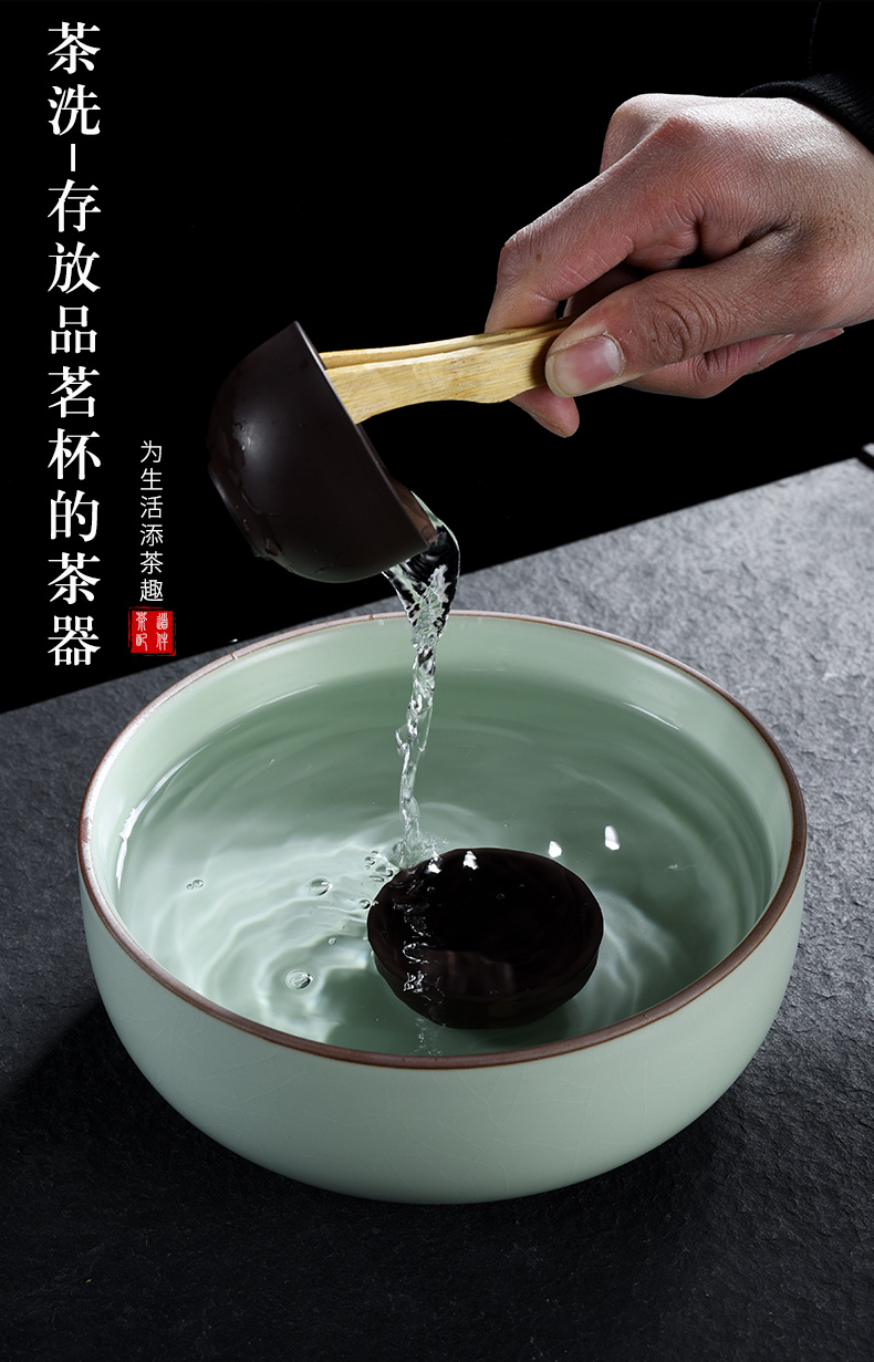 Your up large open piece of Your porcelain kung fu tea set tea wash to elder brother up accessories household ceramic bowl writing brush washer tea taking with zero
