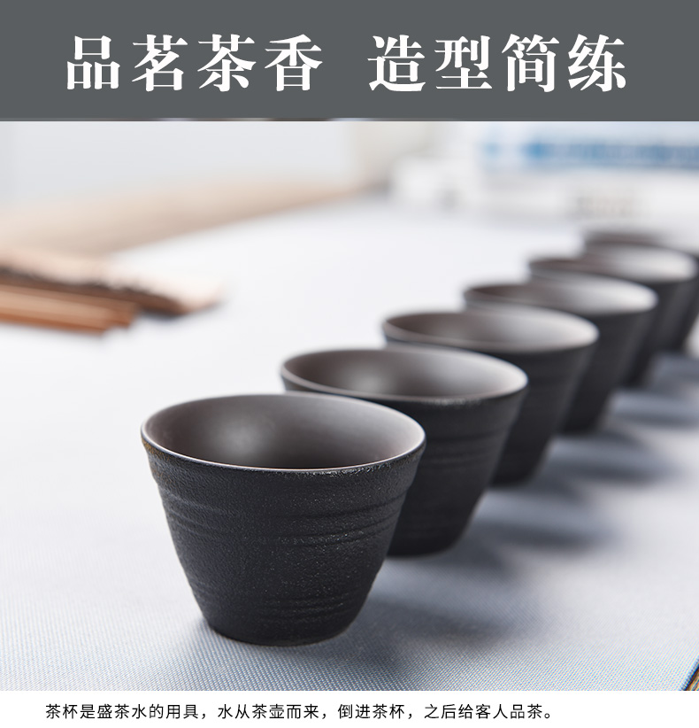 Hao auspicious prevent hot semi - automatic kung fu tea set to restore ancient ways of black ceramic lazy automatic tea teapot teacup suits for