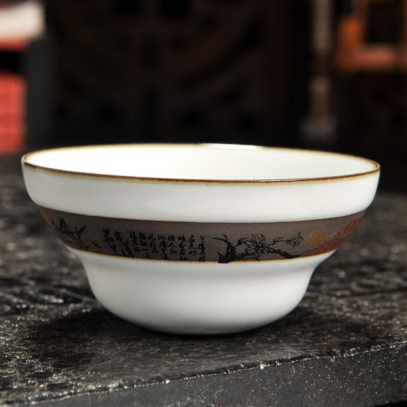 Howe auspicious elder brother up slicing cup sample tea cup manually relief your up master kung fu tea cup ice to crack the single cup of tea