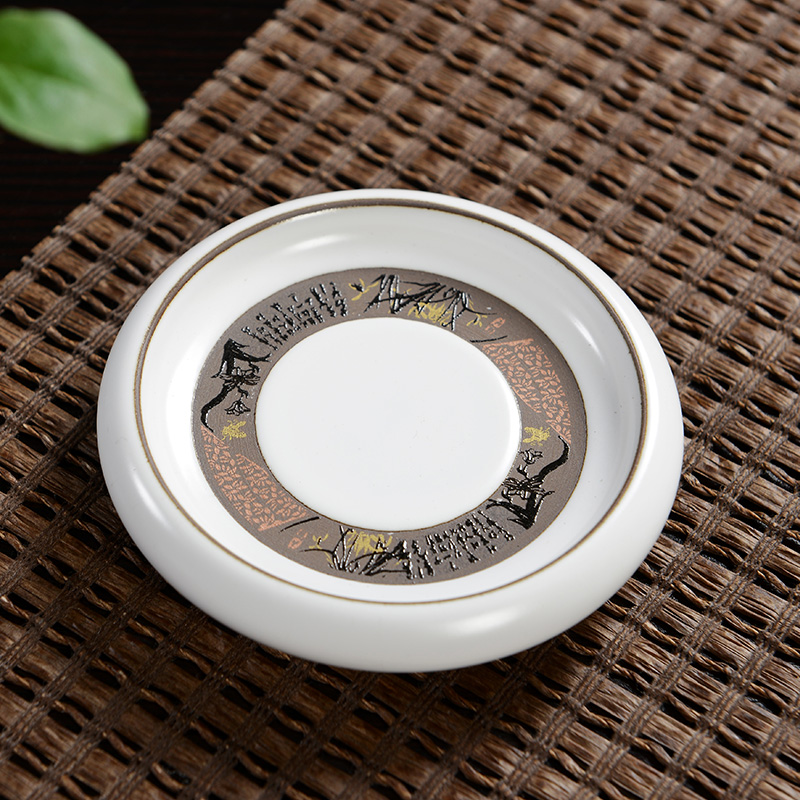 Brother hao auspicious your up up ceramic cup mat cup saucer tea accessories kung fu tea cup pad 2 mail