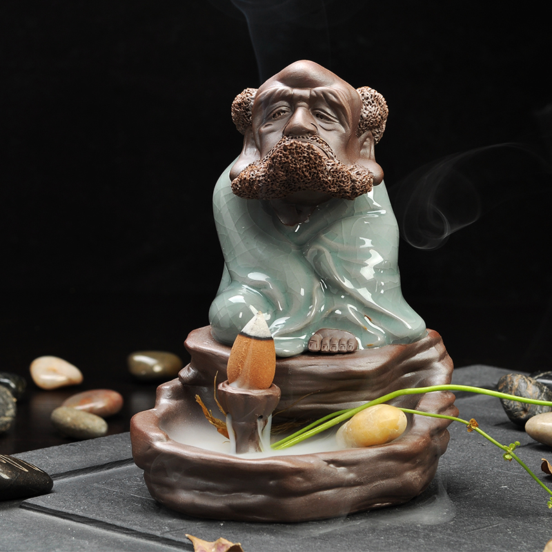 Howe dharma large lotus back censer lotus auspicious elder brother up fume censer creative ceramic back xiang xiang furnace