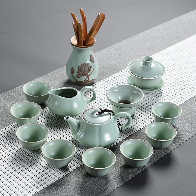 Howe auspicious your up tea set household ceramics of a complete set of kung fu tea sets tureen teapots elder brother up on tea cups