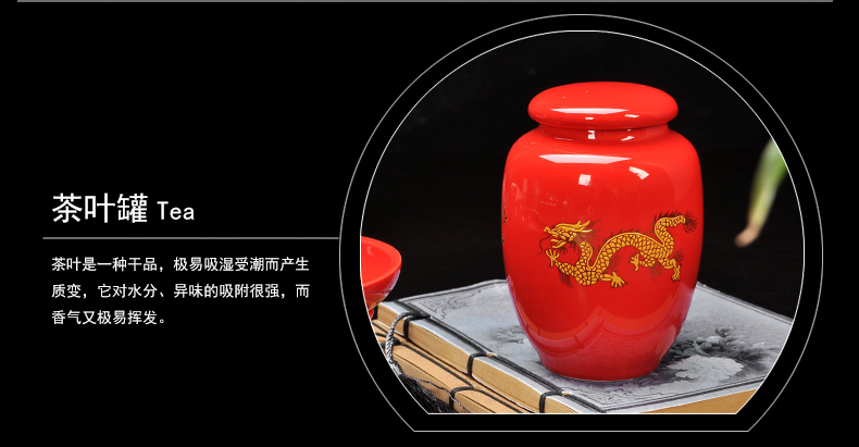 Howe auspicious, black/red/green dragon ceramic tea sets suit longteng shengshi kung fu tea set the teapot
