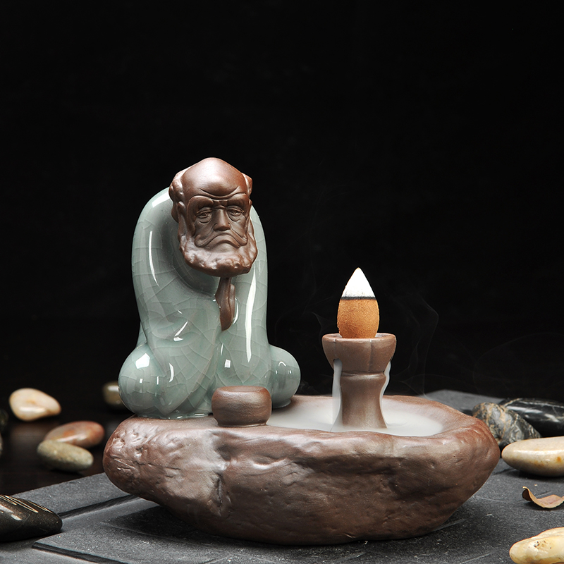Howe dharma large lotus back censer lotus auspicious elder brother up fume censer creative ceramic back xiang xiang furnace