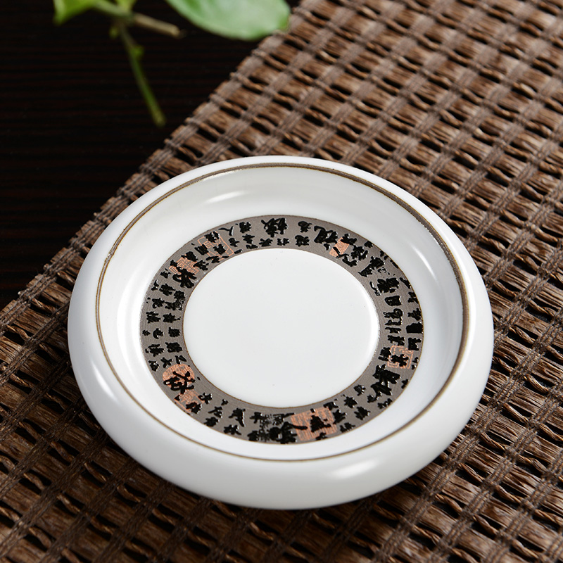 Brother hao auspicious your up up ceramic cup mat cup saucer tea accessories kung fu tea cup pad 2 mail