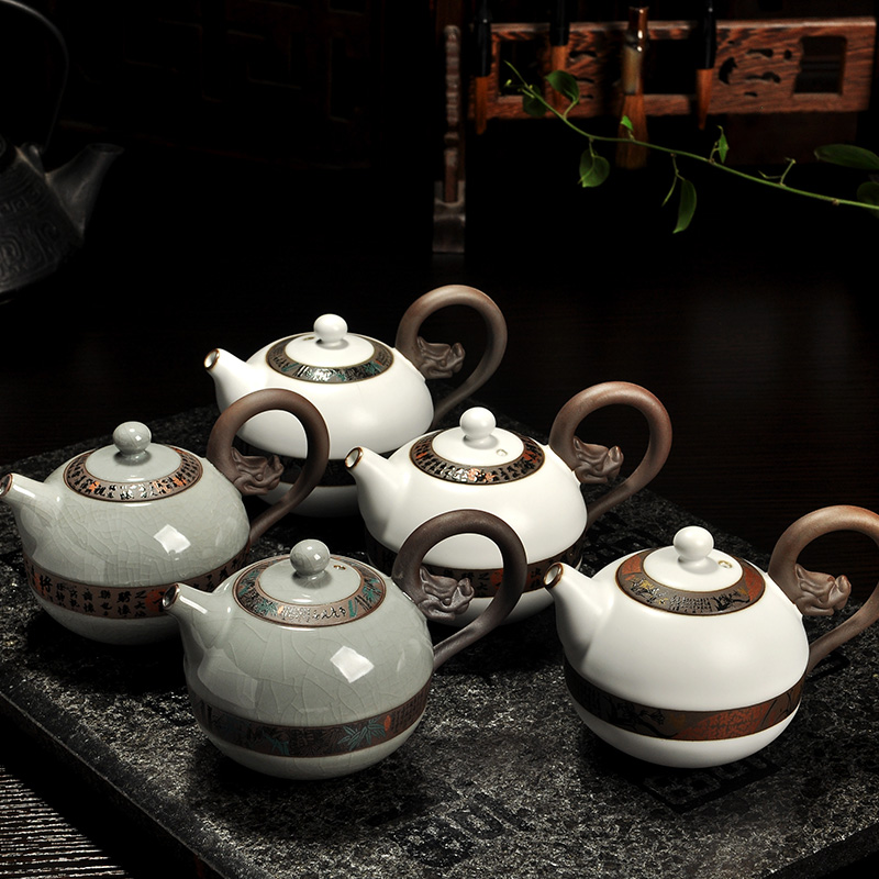 Howe auspicious ceramic teapot your up filter kung fu tea set the teapot tea elder brother up with open large single pot