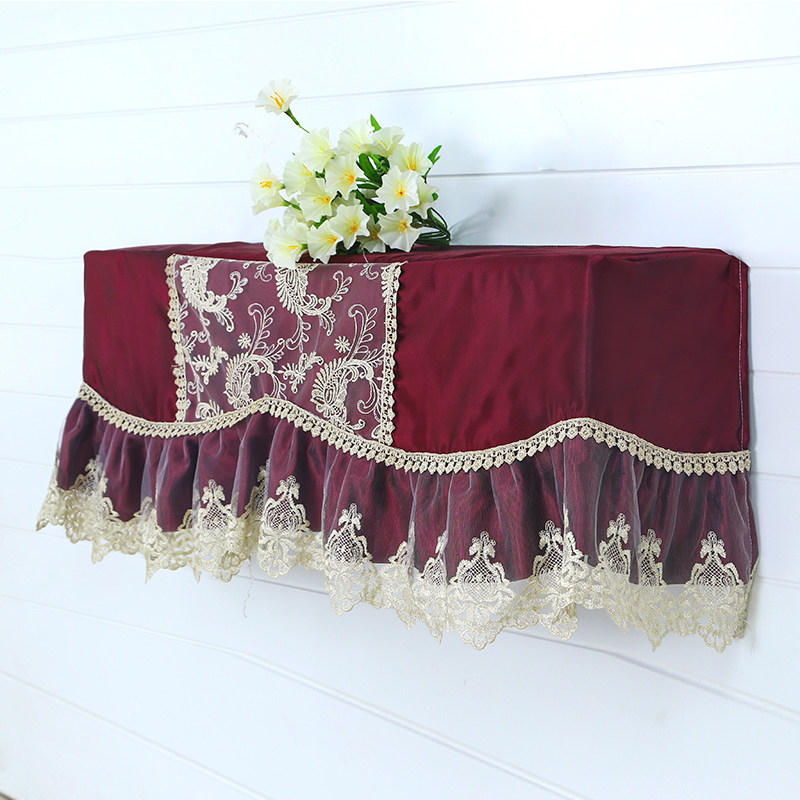 Air Conditioning Hood Sub Wall-mounted air conditioning Full-bag dust-proof sleeve Lace-Hanging Wind-Proof Fabric of the Euro-style fabric