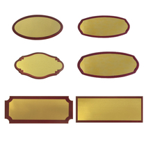 Imitation mahogany brand hotel box door hotel restaurant House card mahogany bottom gold one-sided sign blank card