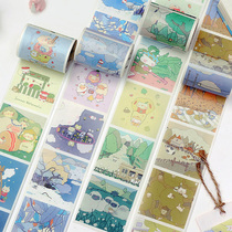 Rosewood Marine Estate All Season and Paper Adhesive Tapes Cute Animal Illustrations Wind Hand Tent Diy Decoration Collage Material