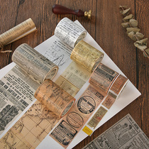 Rosewood Marine retro and paper Adhesive Tapes English Manuscripts Map Handbill Diy Decoration Collage Material Props Hem