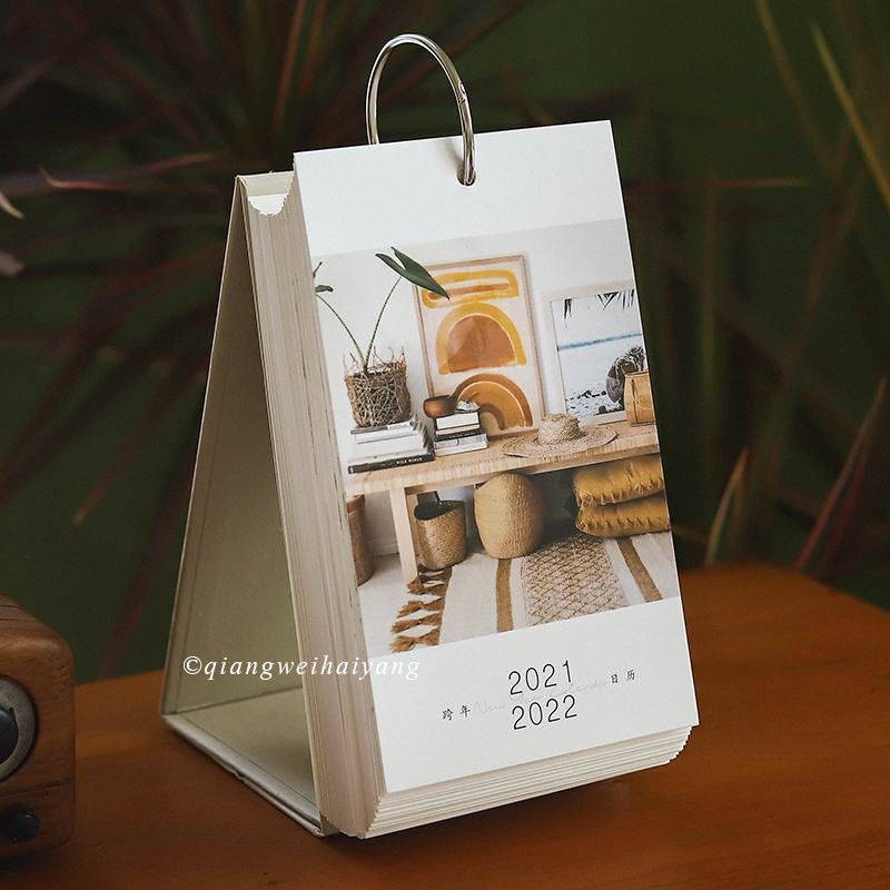 Ultra-literature 365 page-turning desk calendar Daily article ins2022 Desktop calendar Pendulum Pieces Lunar gift items