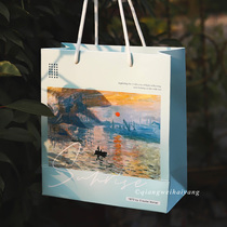 Rosary Marine Art Gallery Gift Bag Classic Oil Painting Hand Bag Monay Van High Art Gift Wrapping Paper Bag