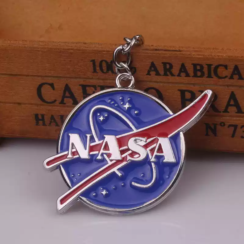美国国家航空航天局徽章钥匙扣链NASA合金包挂件LOGO太空欧美饰品