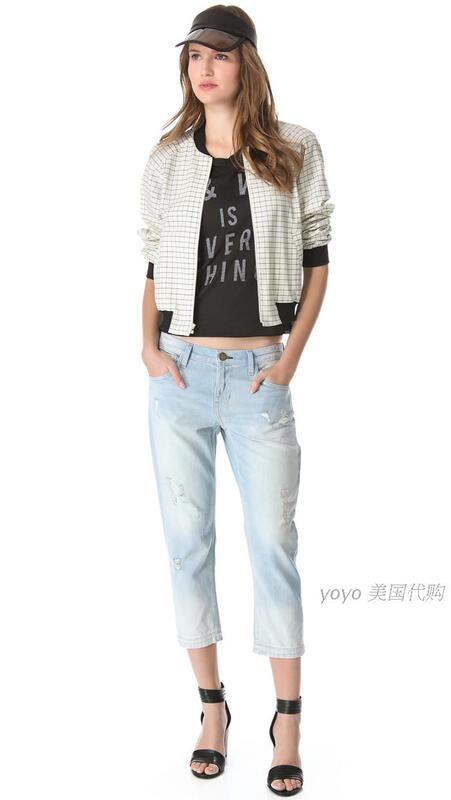 American Current Elliott Workwear-Style 9-Point Light Blue Casual Skinny Jeans Pencil Pants