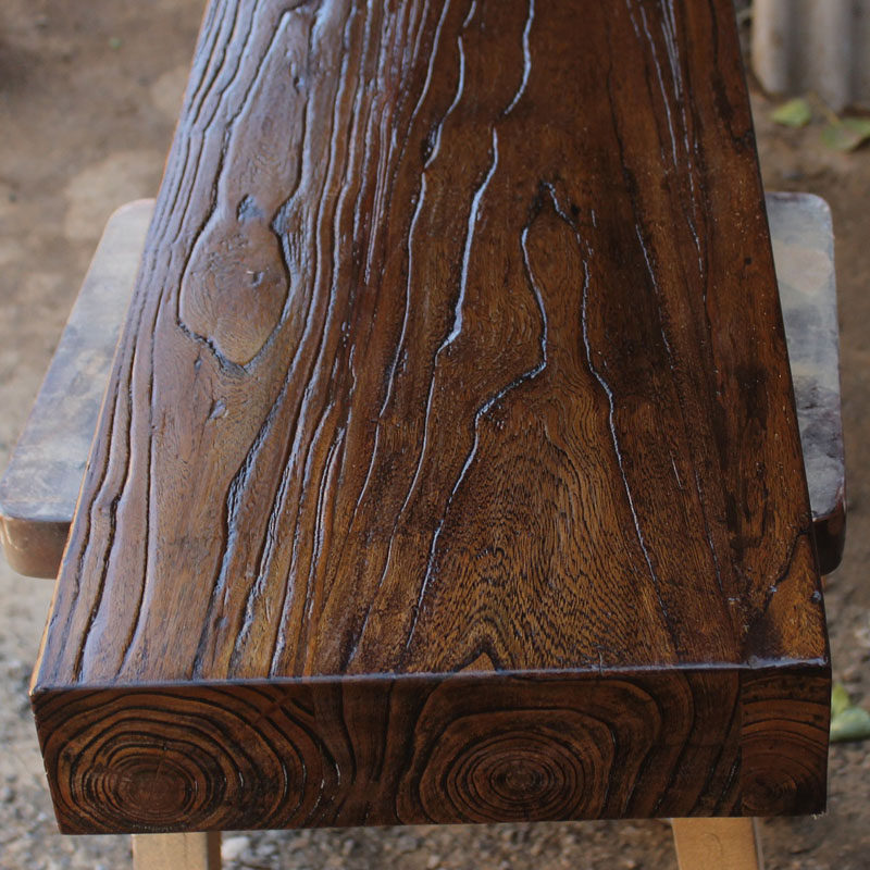 Pure solid wood old elm board panel partition writing desktop bar table bay window panel wine cabinet wine rack custom