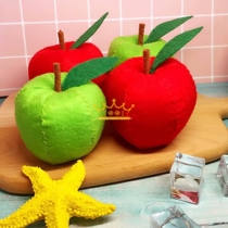 (Finished) non-woven Apple DIY kindergarten homework teaching aids toys playing house fruit simulation food