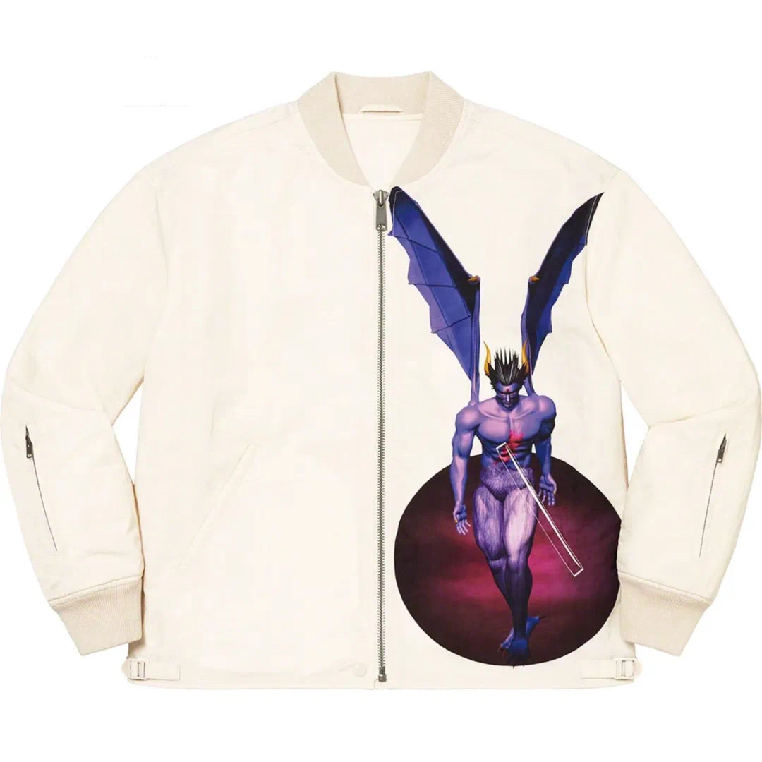 22FW Yohji Tekken Jacket Moblely Brenge Iron Fist карикатура водонепроницаемый нейлон куртка пальто OTHER / Other 