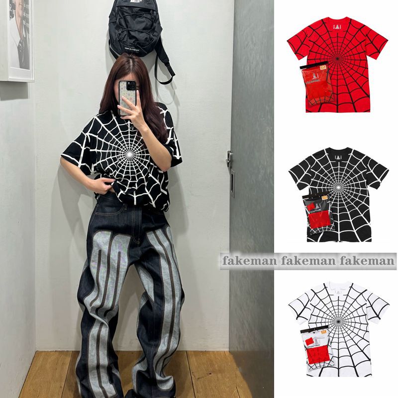 26Ss Spider-Man Spider-Man Base Layer Underwear Short-Sleeved Comfortable Loose T-Shirt for Men and Women