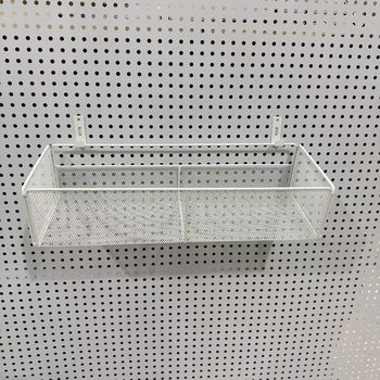Perforated board accessories mesh basket metal long hole round hole universal storage rack special shelf storage hook hanging basket shelf