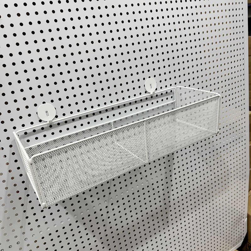 Metal hole board universal accessories single hook mesh basket storage rack hook IKEA round hole desktop storage bracket diy