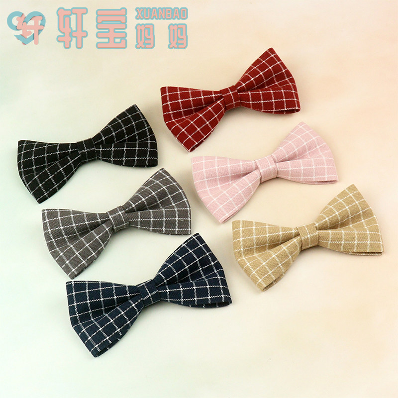 Children Yinglun Plaid year school uniforms performance baby boy Han version of cute parent-child lead with big chorus accessories